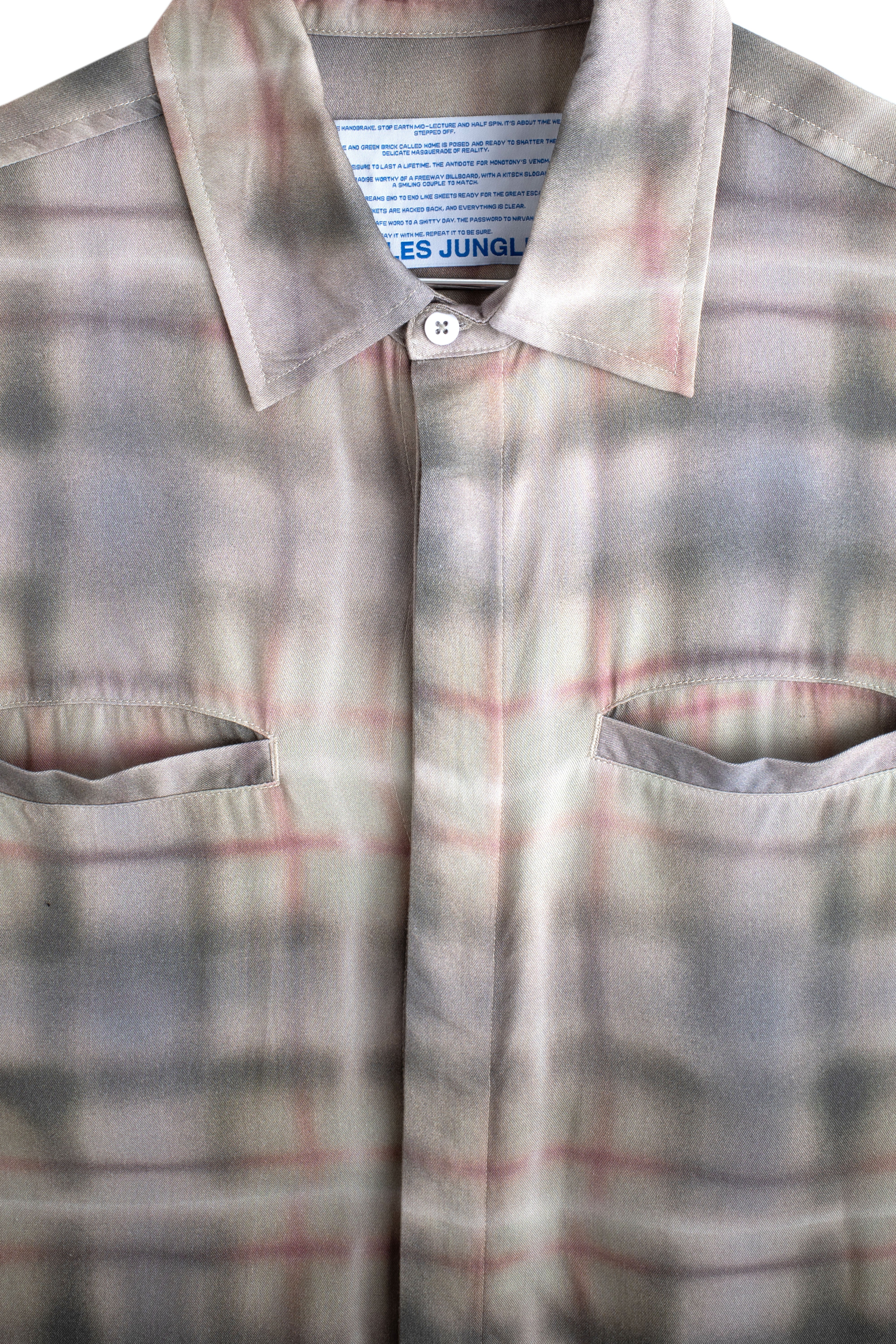 AIR BRUSH PLAID BUTTON UP - Image 5