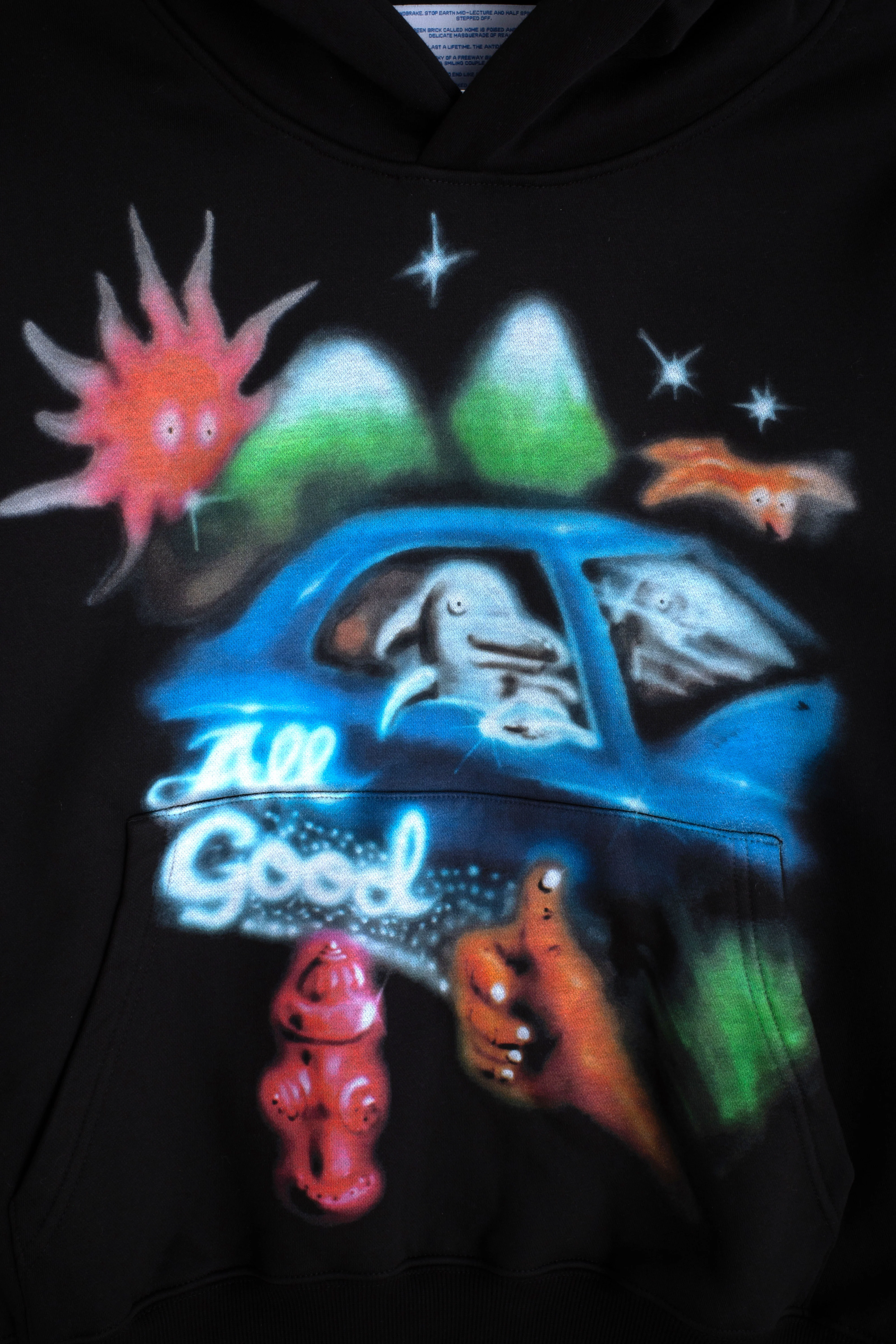 All Good Airbrush Hoodie - Image 2