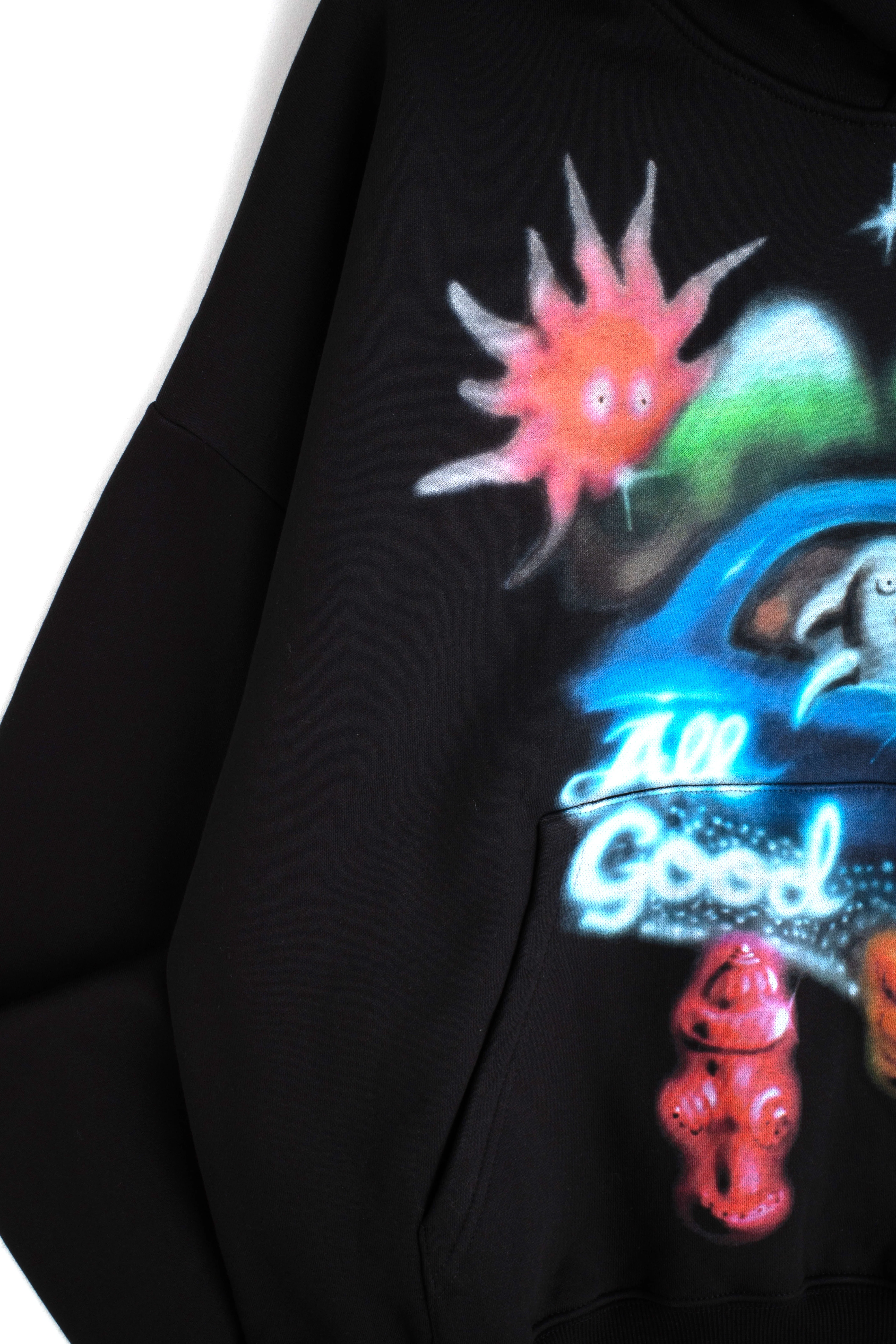 All Good Airbrush Hoodie - Image 3