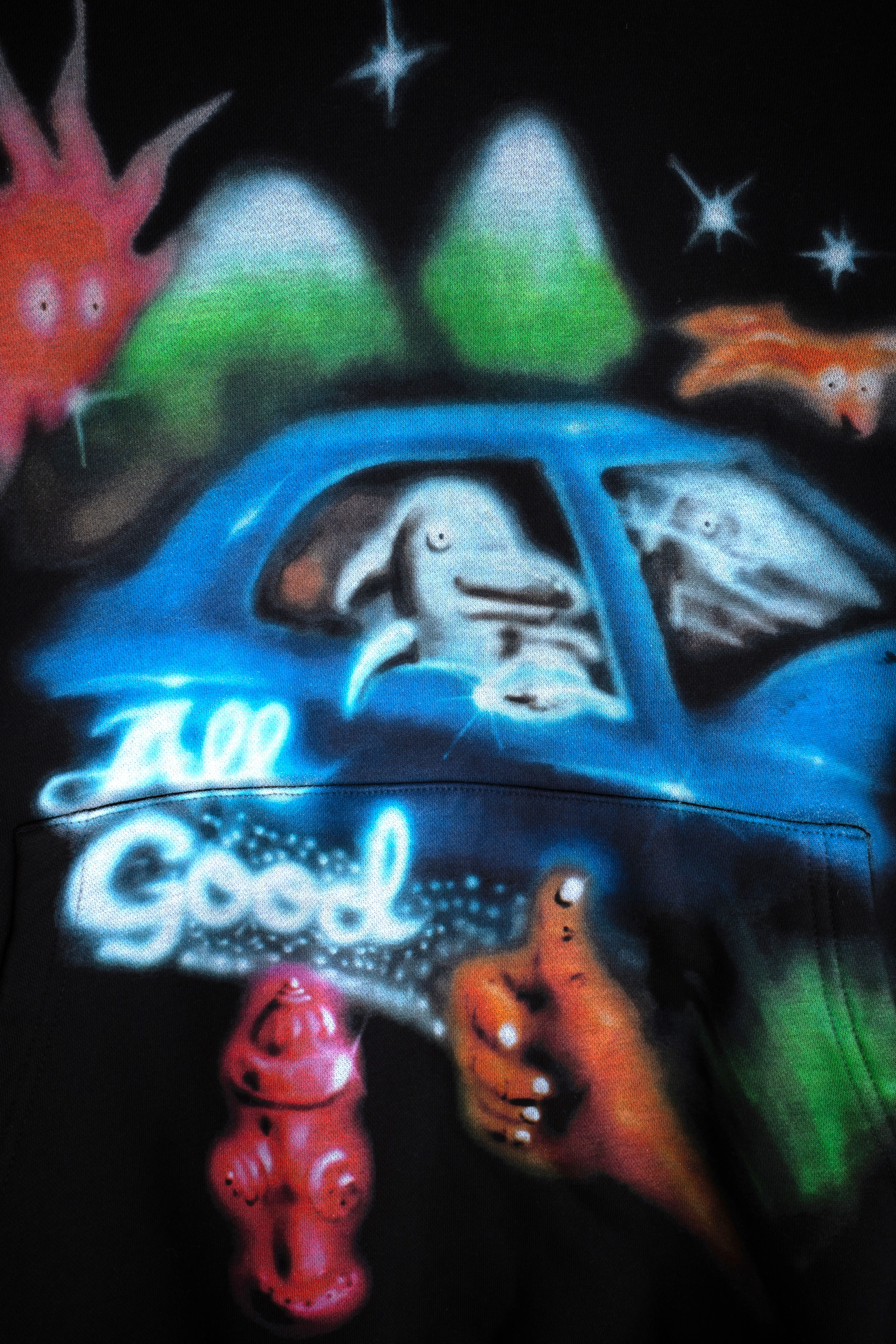 All Good Airbrush Hoodie - Image 4