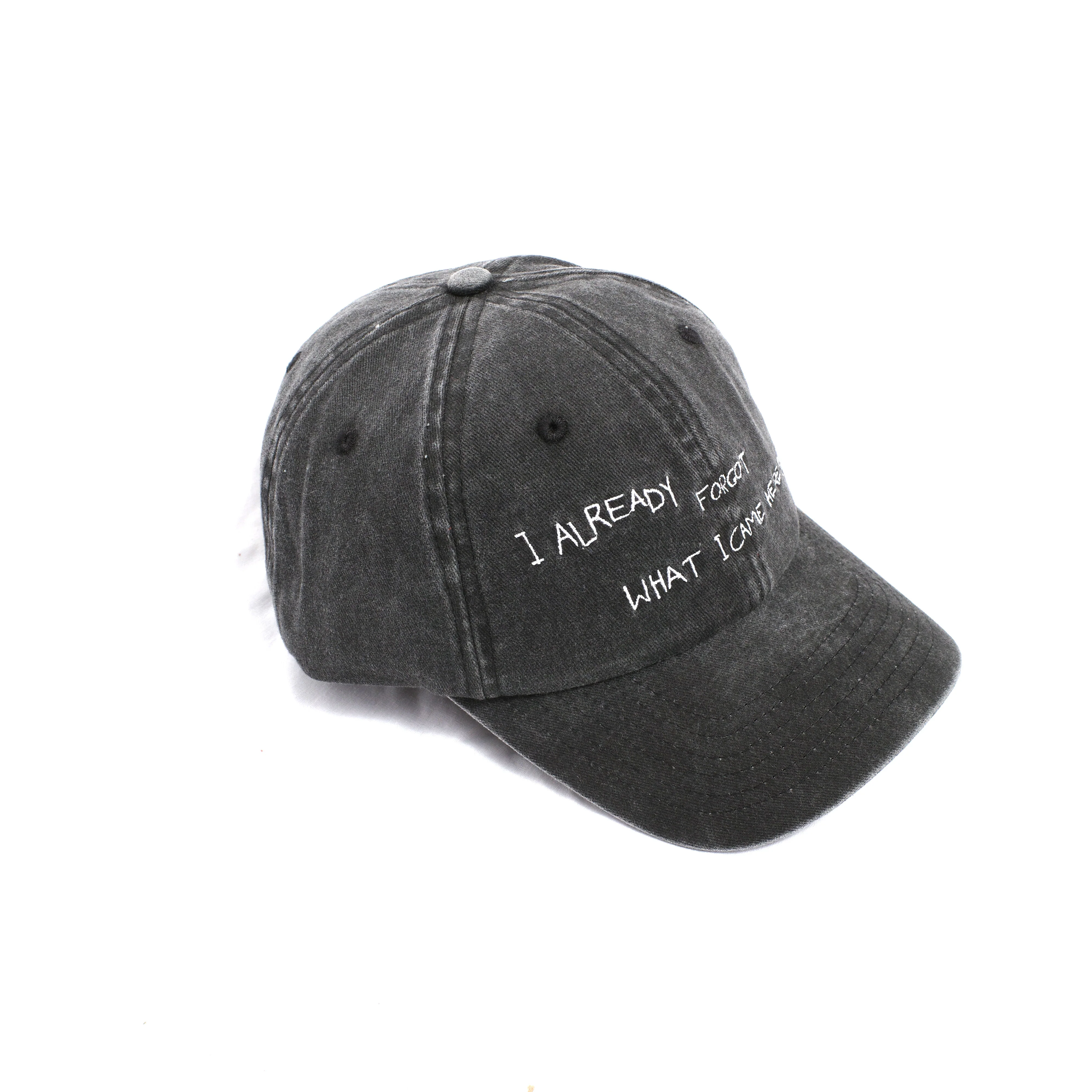 ALREADY FORGOT CAP WASHED BLACK - Image 2