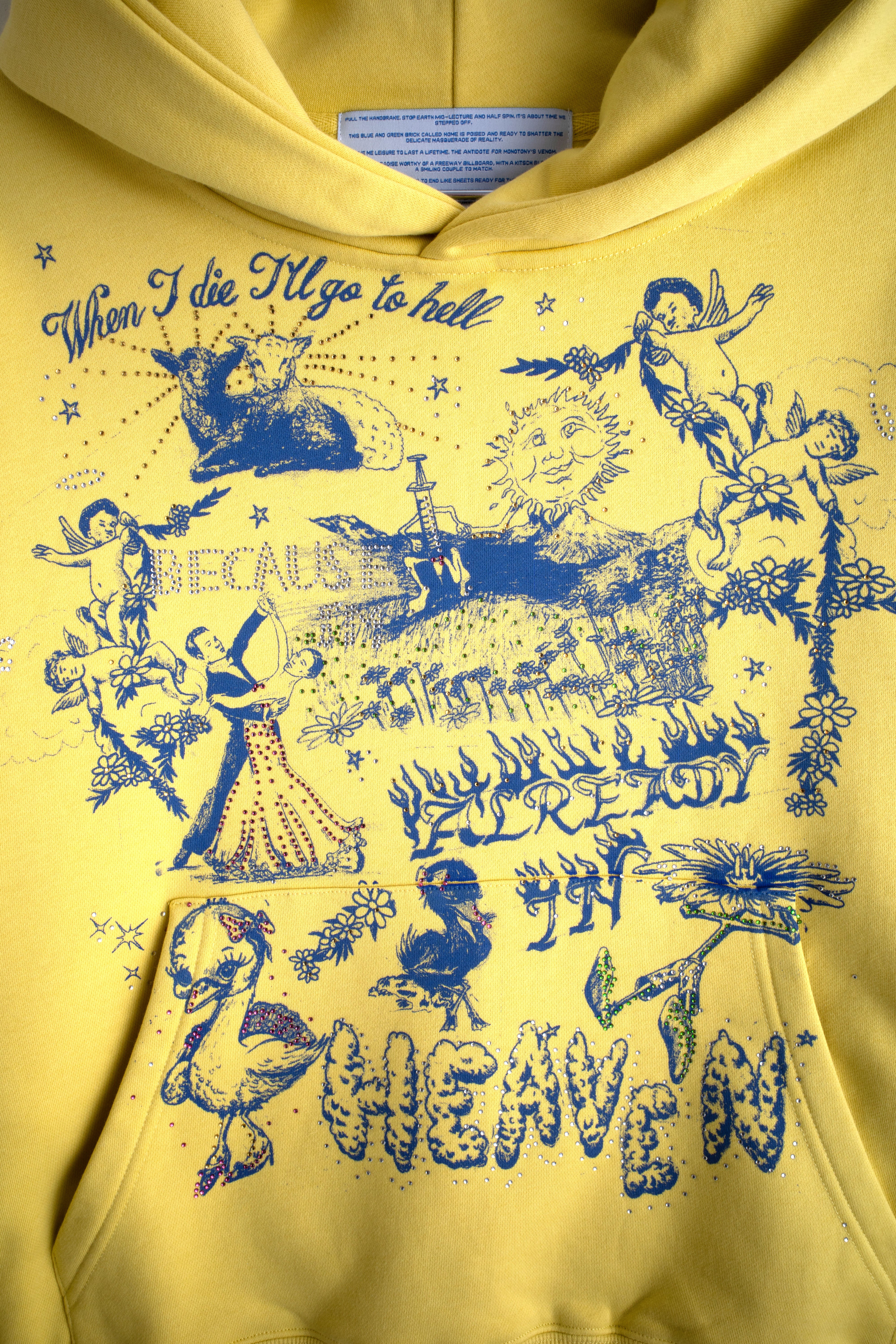ALREADY IN HEAVEN HOODIE YELLOW - Image 8