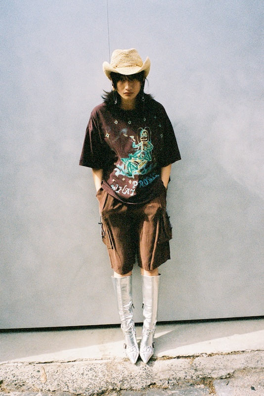 Cupro Oversized Pocket Shorts - Image 3