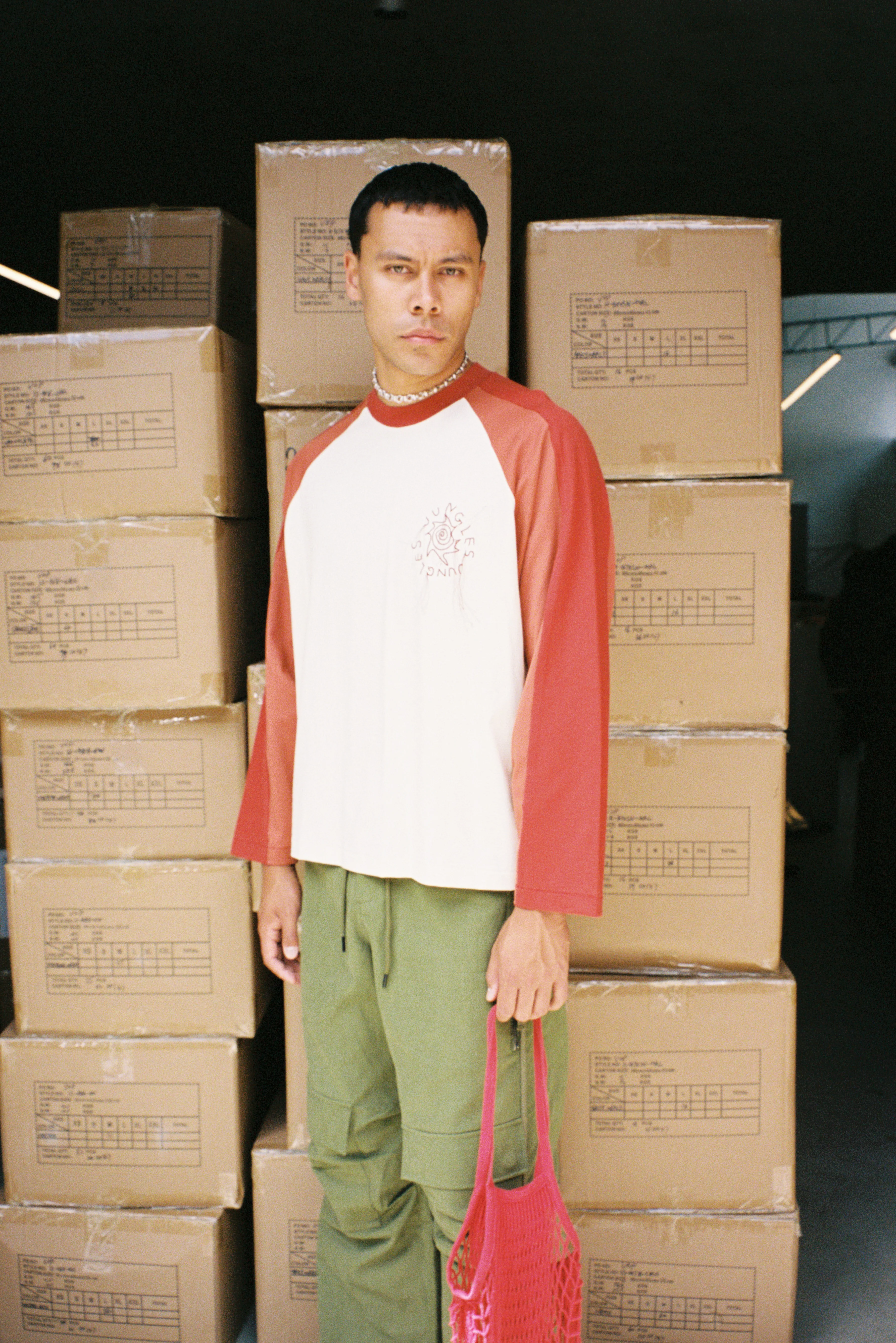 DOUBLE LAYER RAGLAN TEE- RUST - Image 4