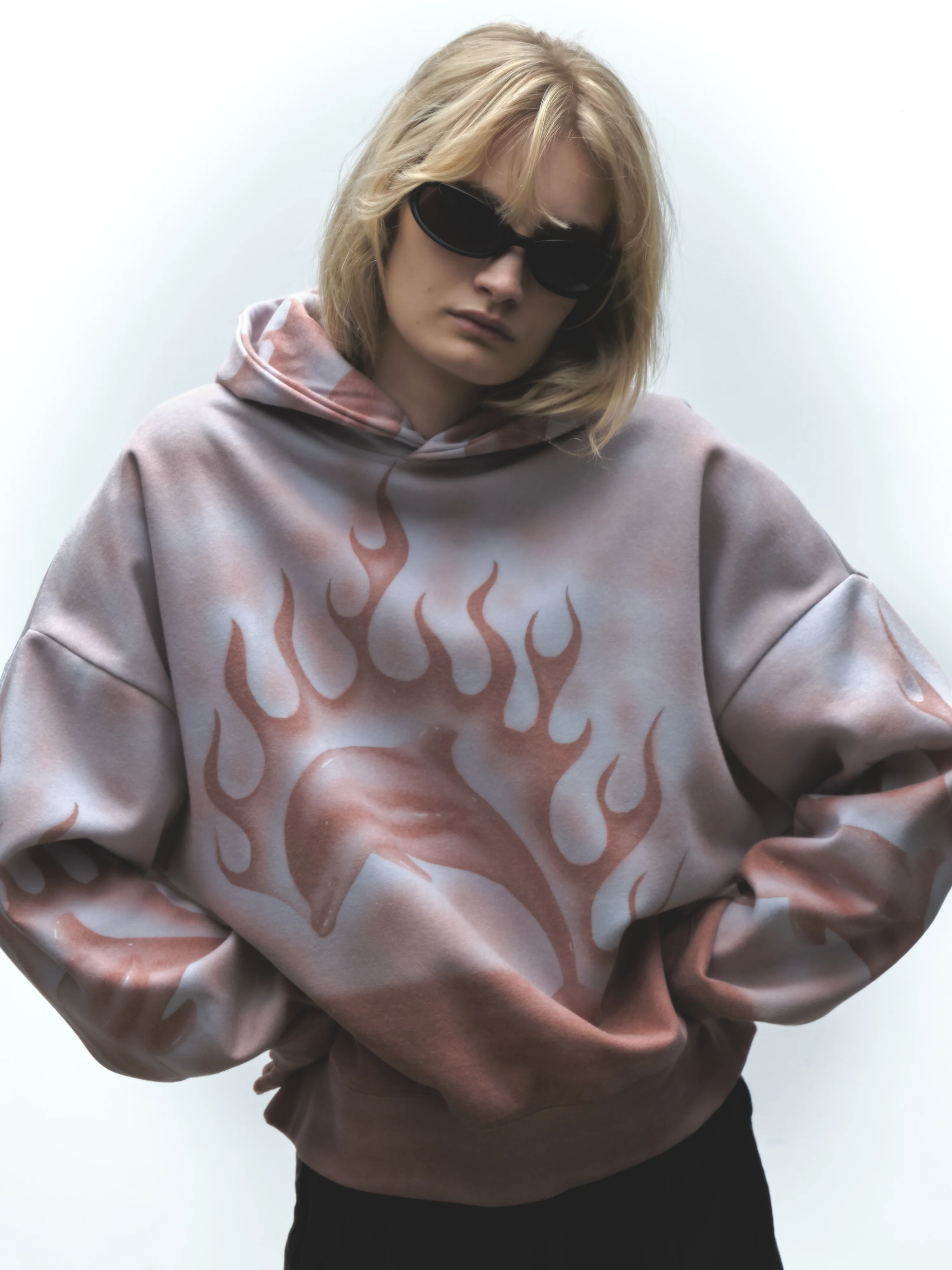FLAMING DOLPHIN AIRBRUSH HOODIE - Image 2