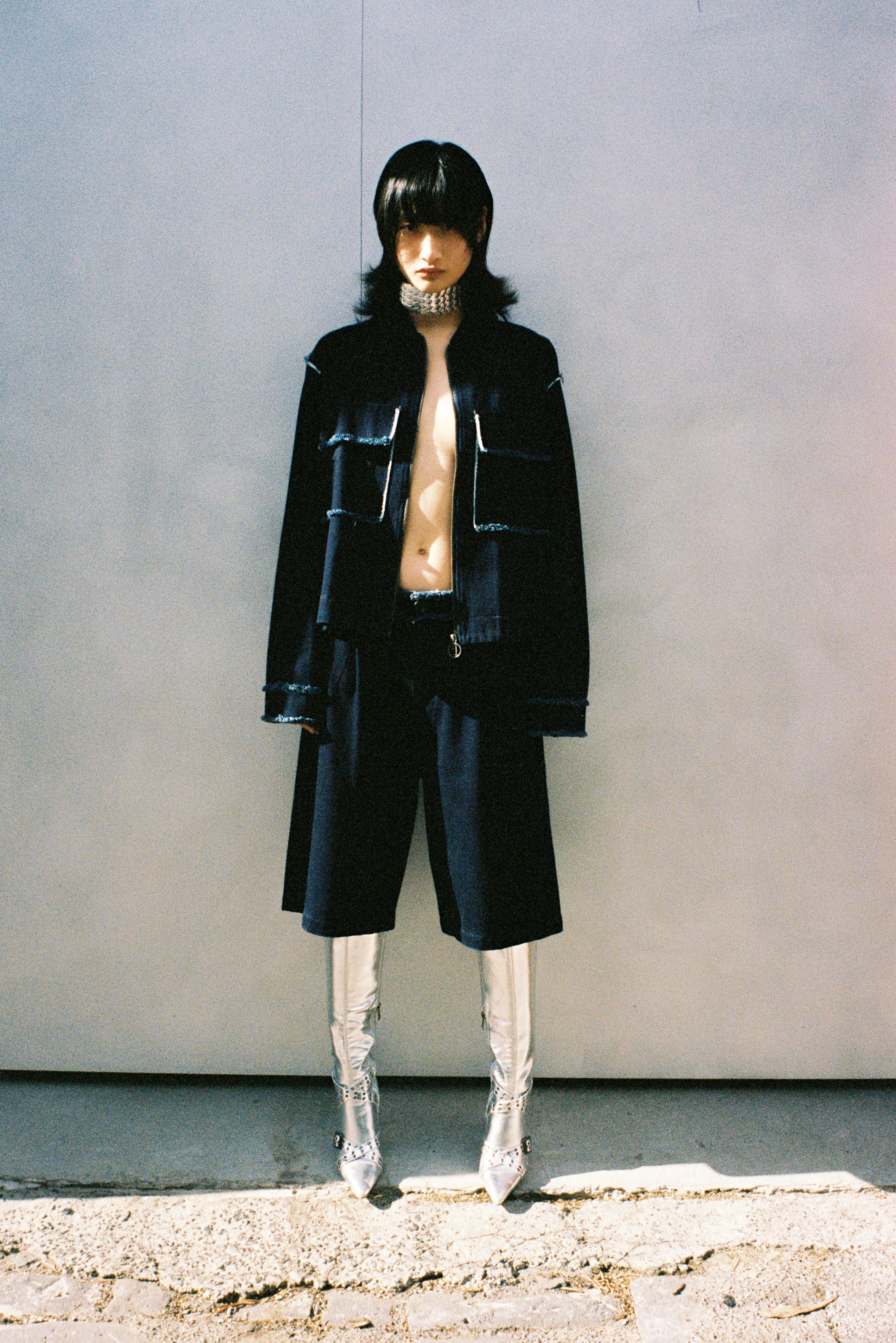 Frayed Denim Jorts - Image 3