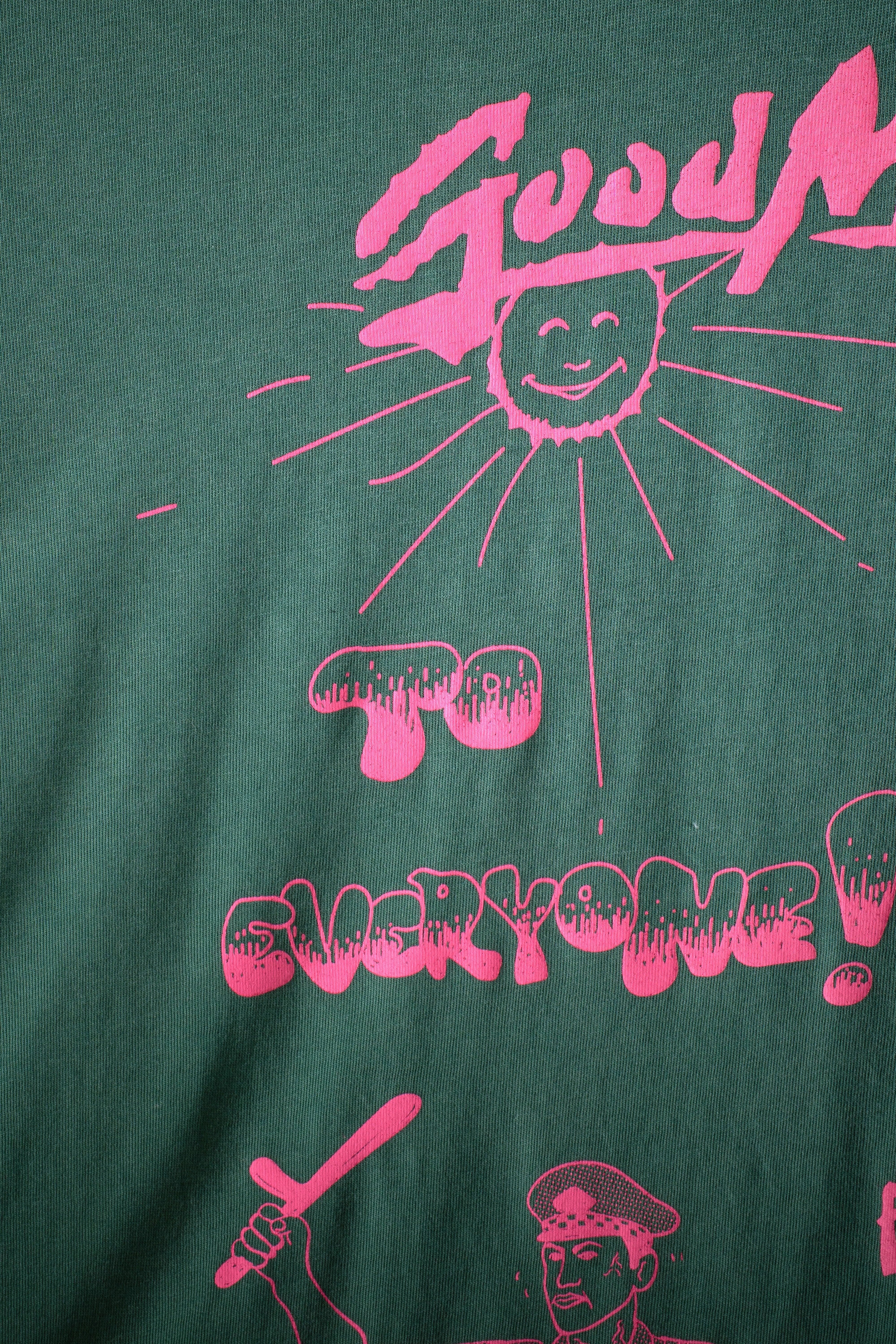 GOOD MORNING COPS TEE VINTAGE GREEN - Image 3