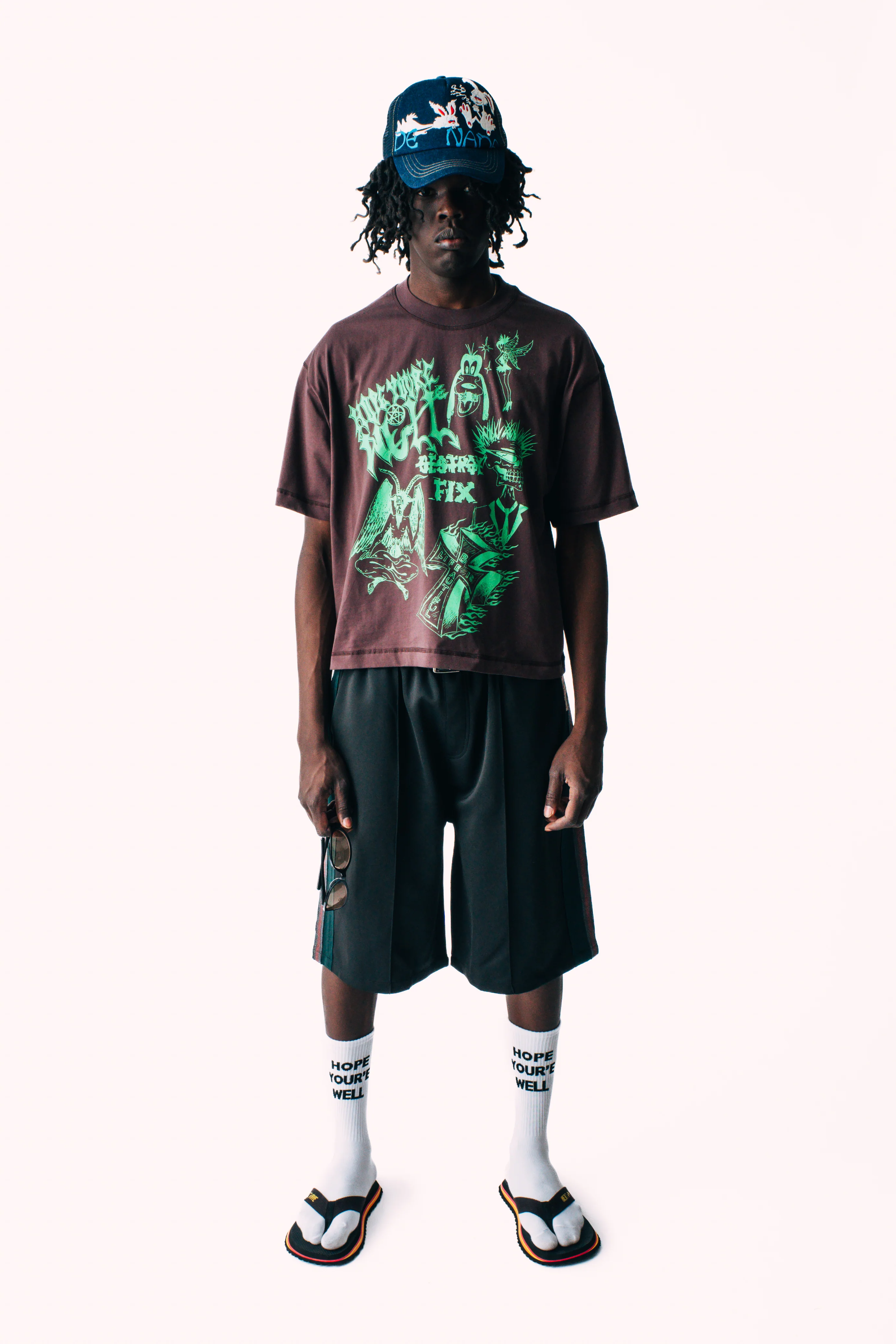 HOPE YOU'RE WELL TEE - BROWN - Image 2