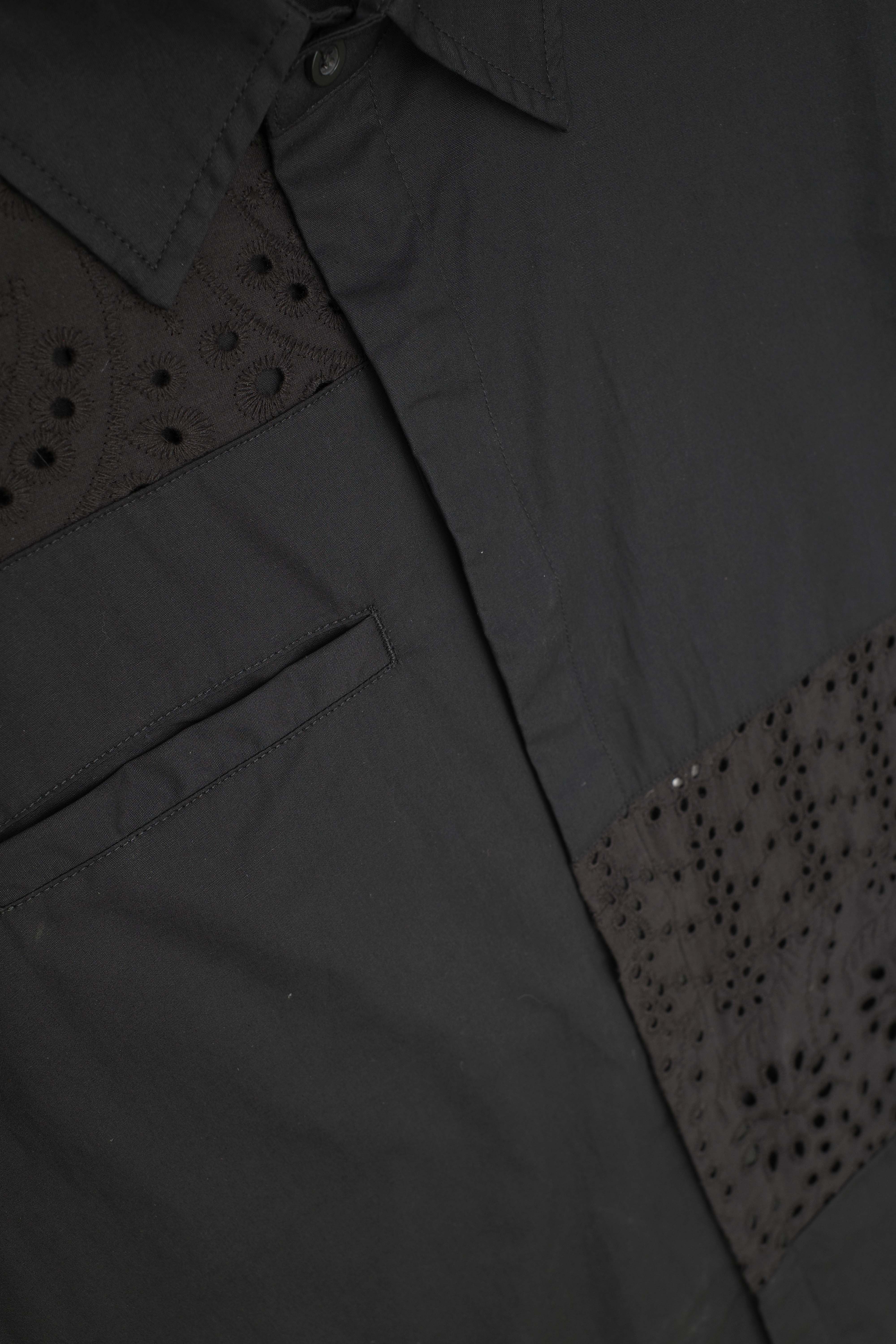 Lace Paneled Button Up Shirt - Image 5