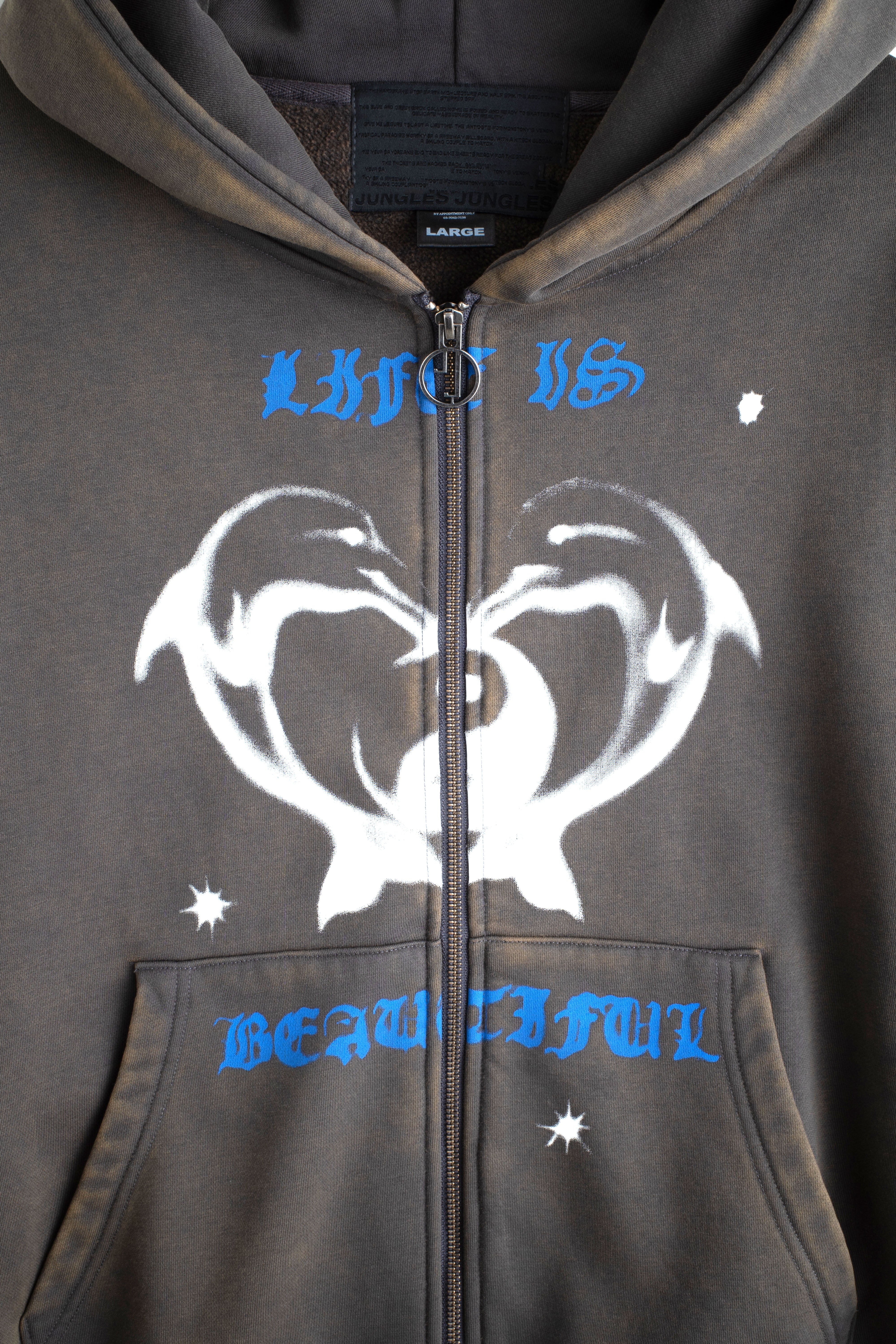 LIFE IS BEAUTIFUL ZIP HOODIE - Image 4
