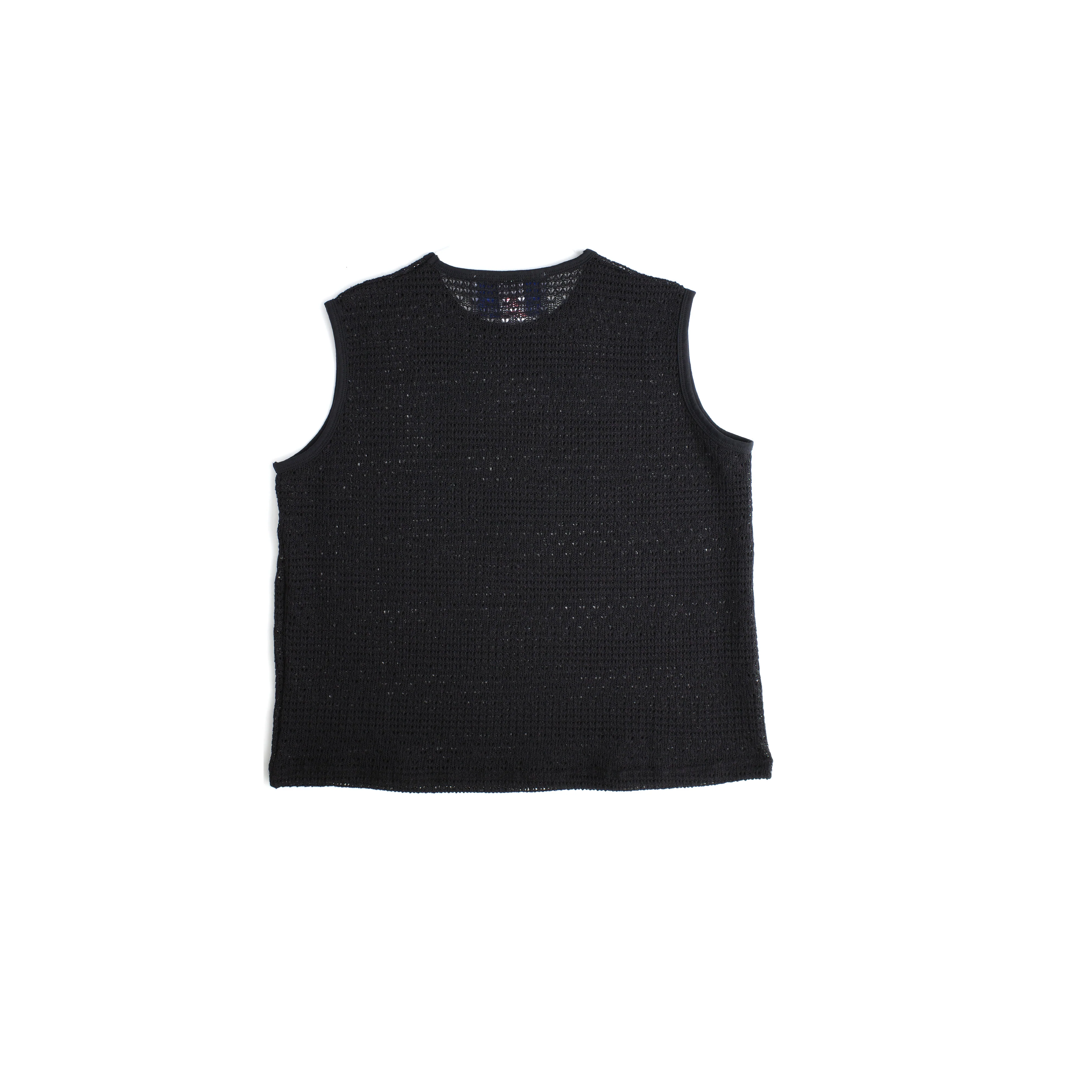 Loose Knit Sleeveless-Black - Image 2