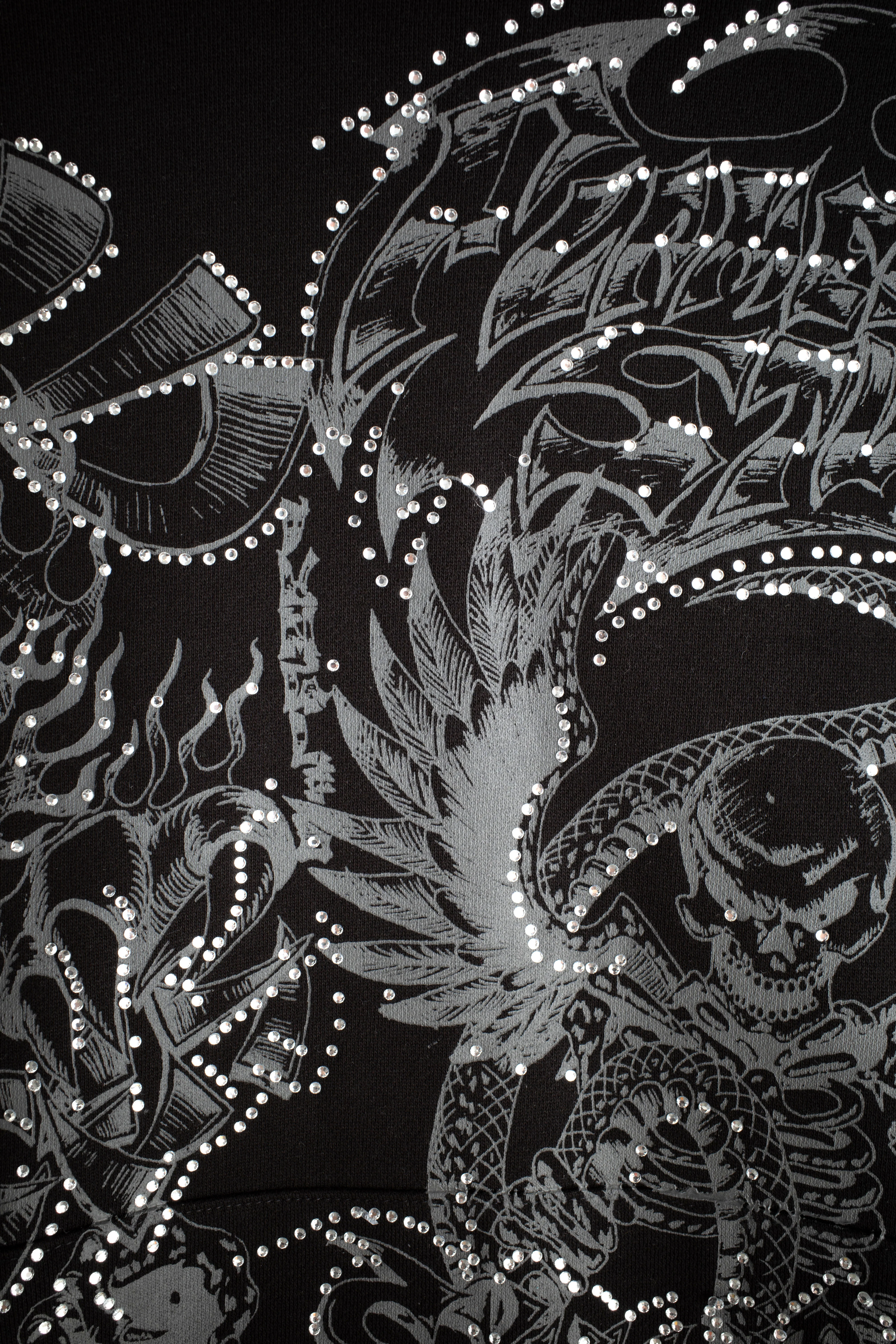 FLAMES & STUFF HOODIE BLACK - Image 6