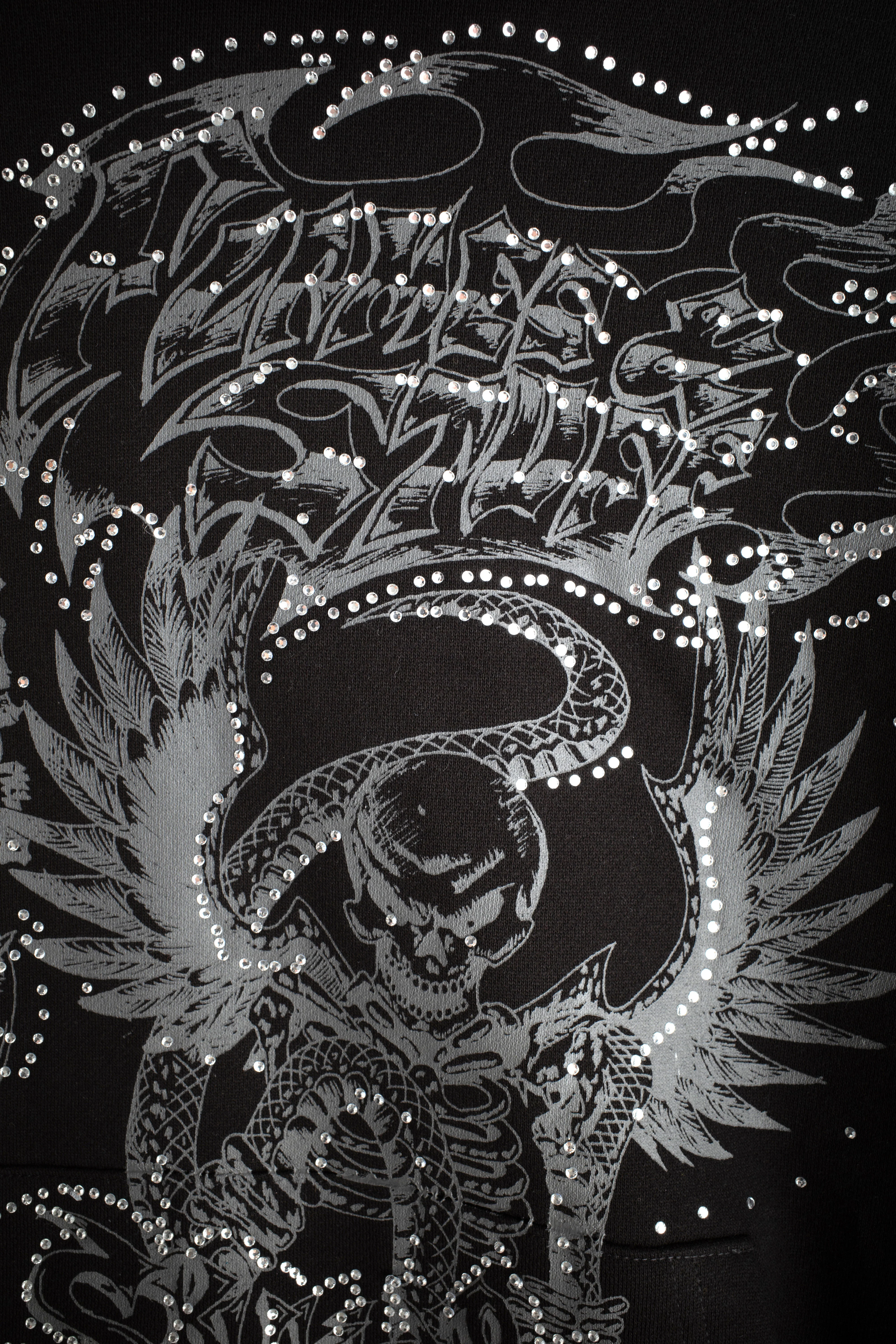 FLAMES & STUFF HOODIE BLACK - Image 7