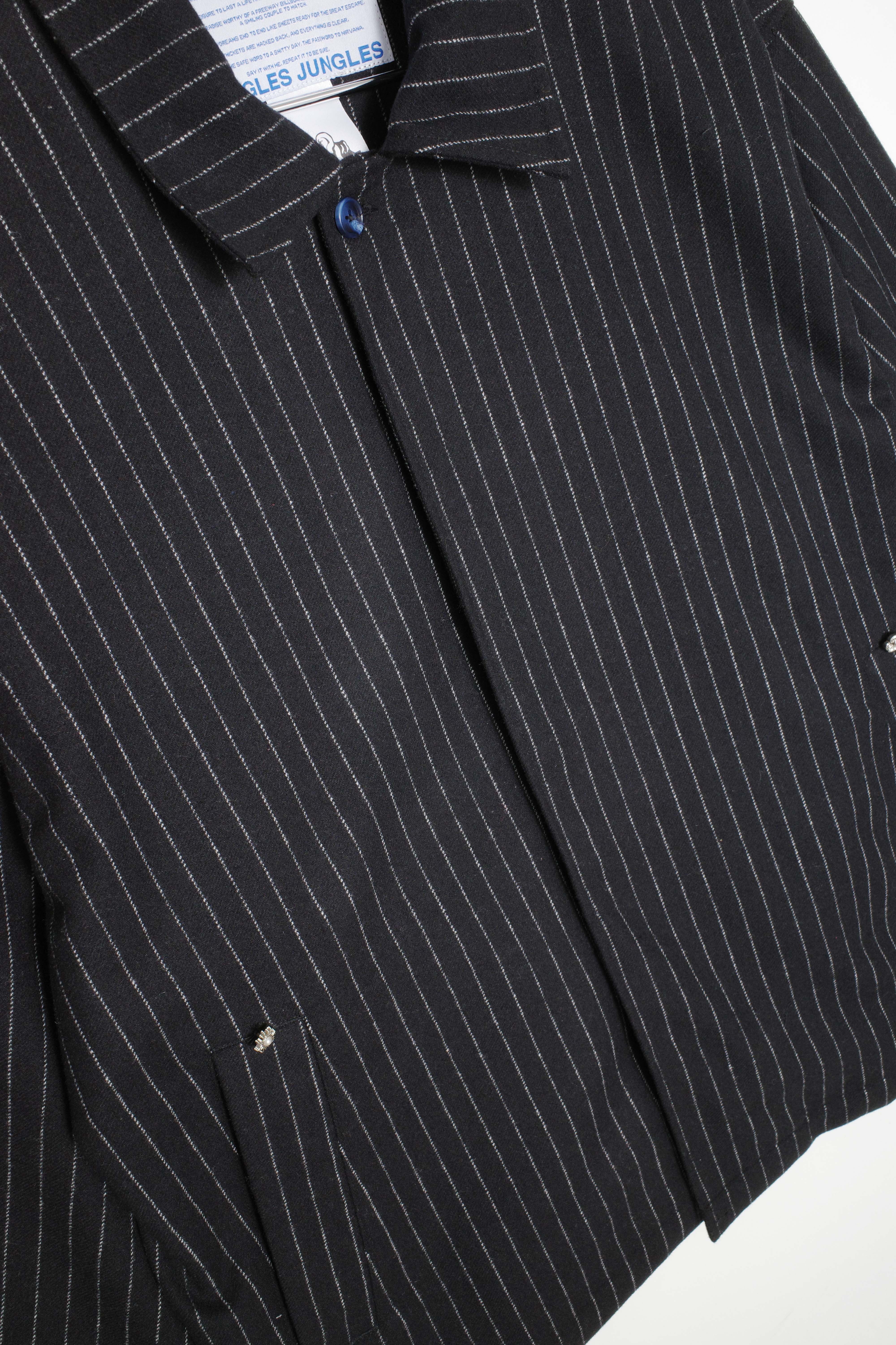 Pinstripe Wool Box Jacket - Image 3