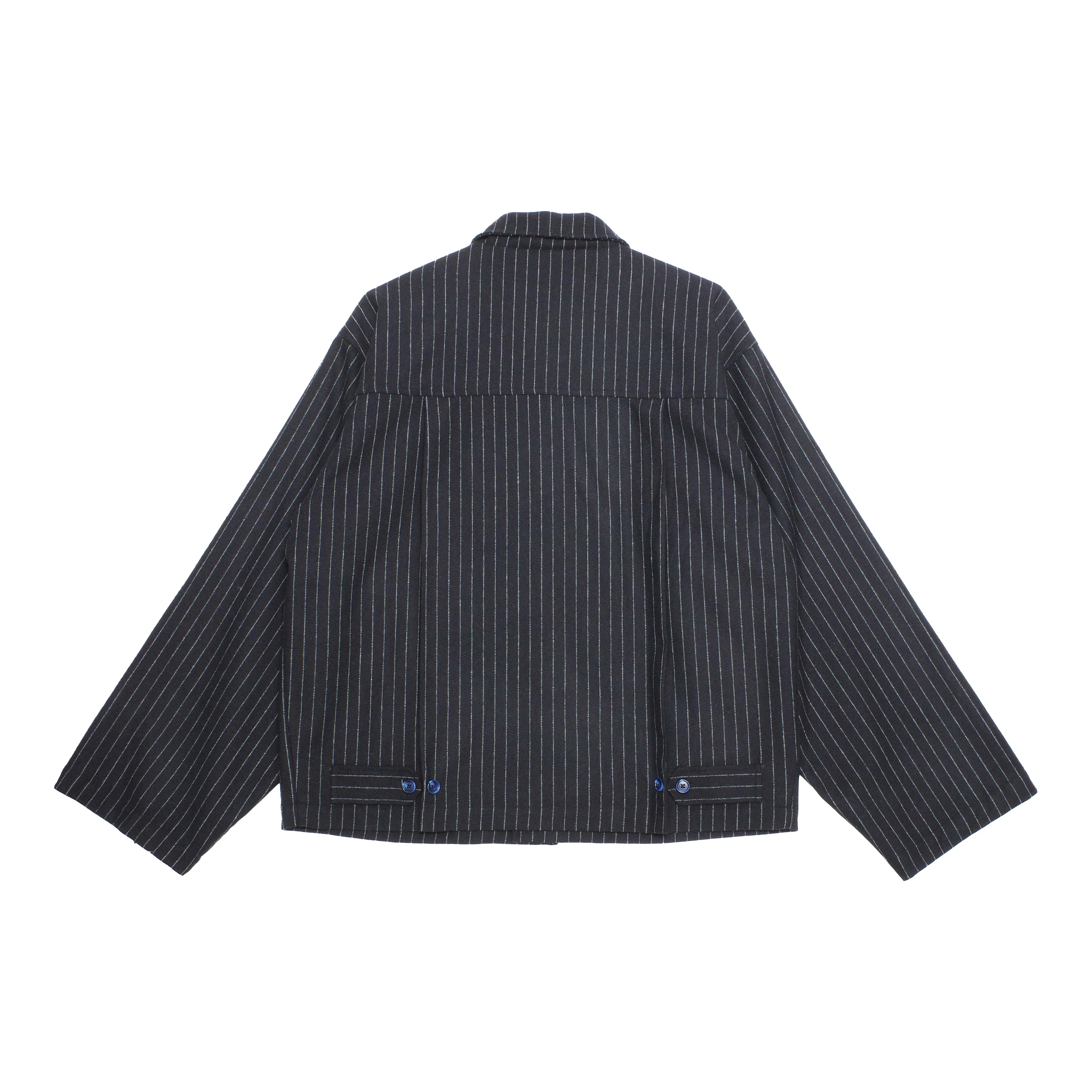 Pinstripe Wool Box Jacket - Image 4