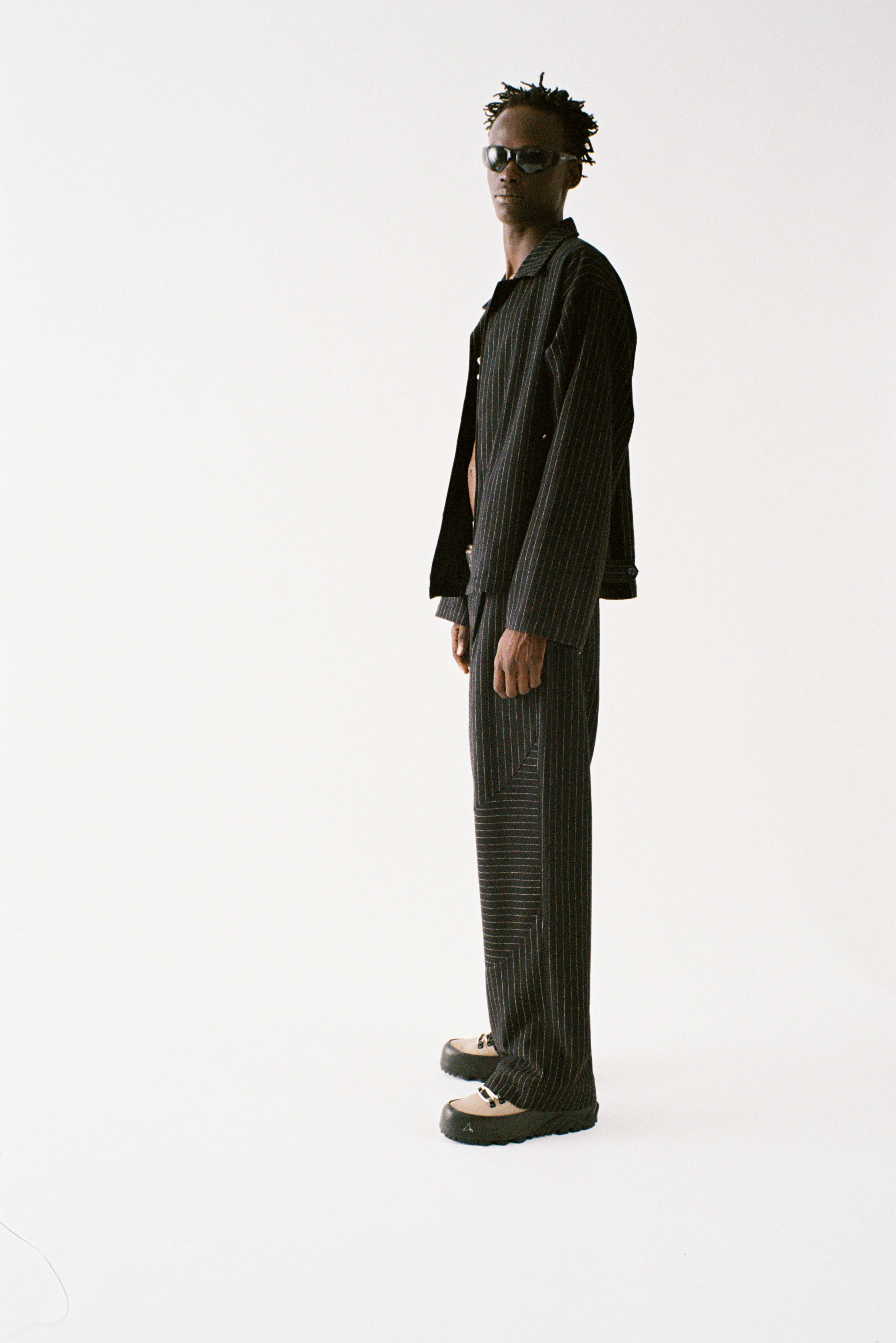 Pinstripe Wool Box Jacket - Image 5