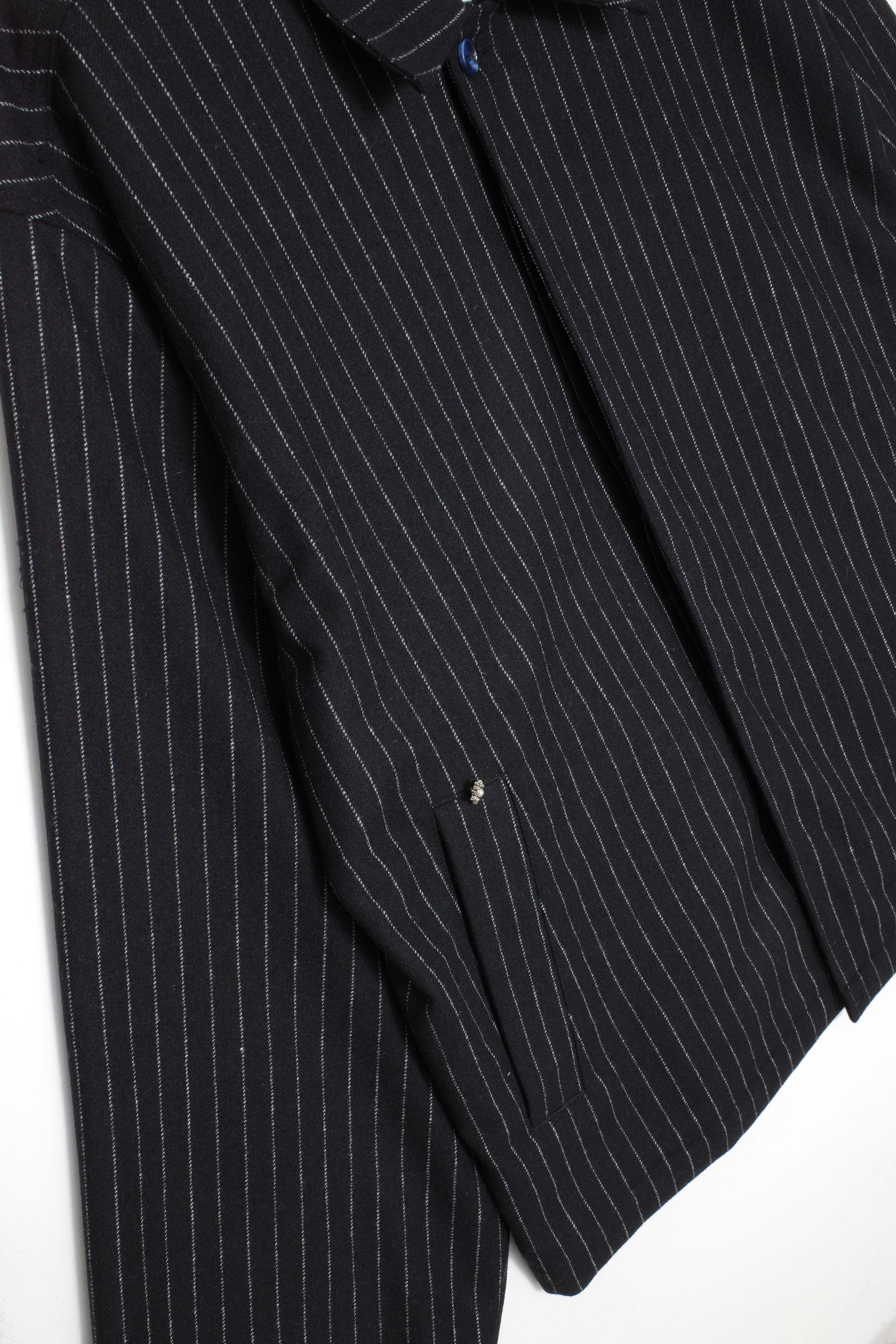 Pinstripe Wool Box Jacket - Image 7