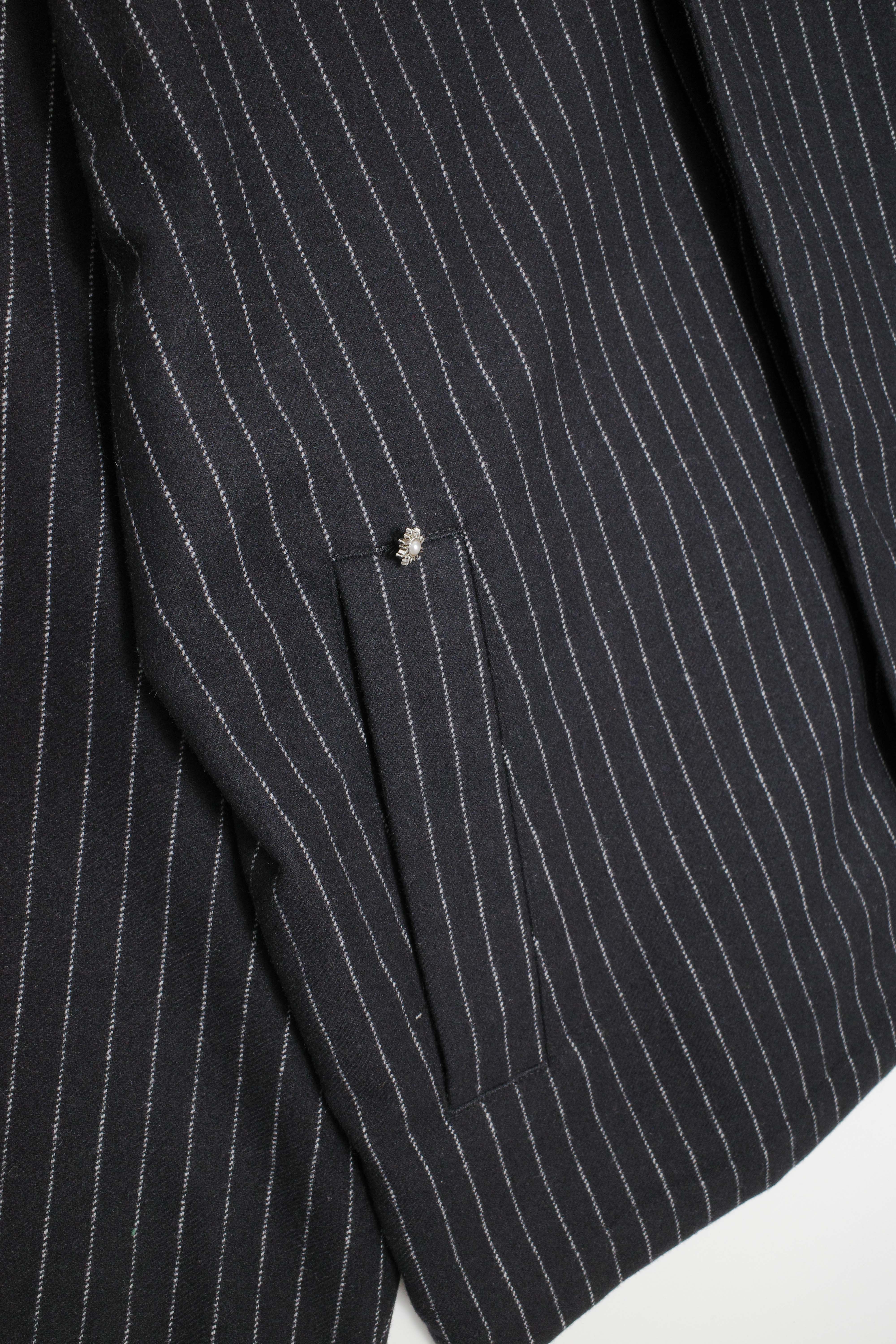 Pinstripe Wool Box Jacket - Image 8