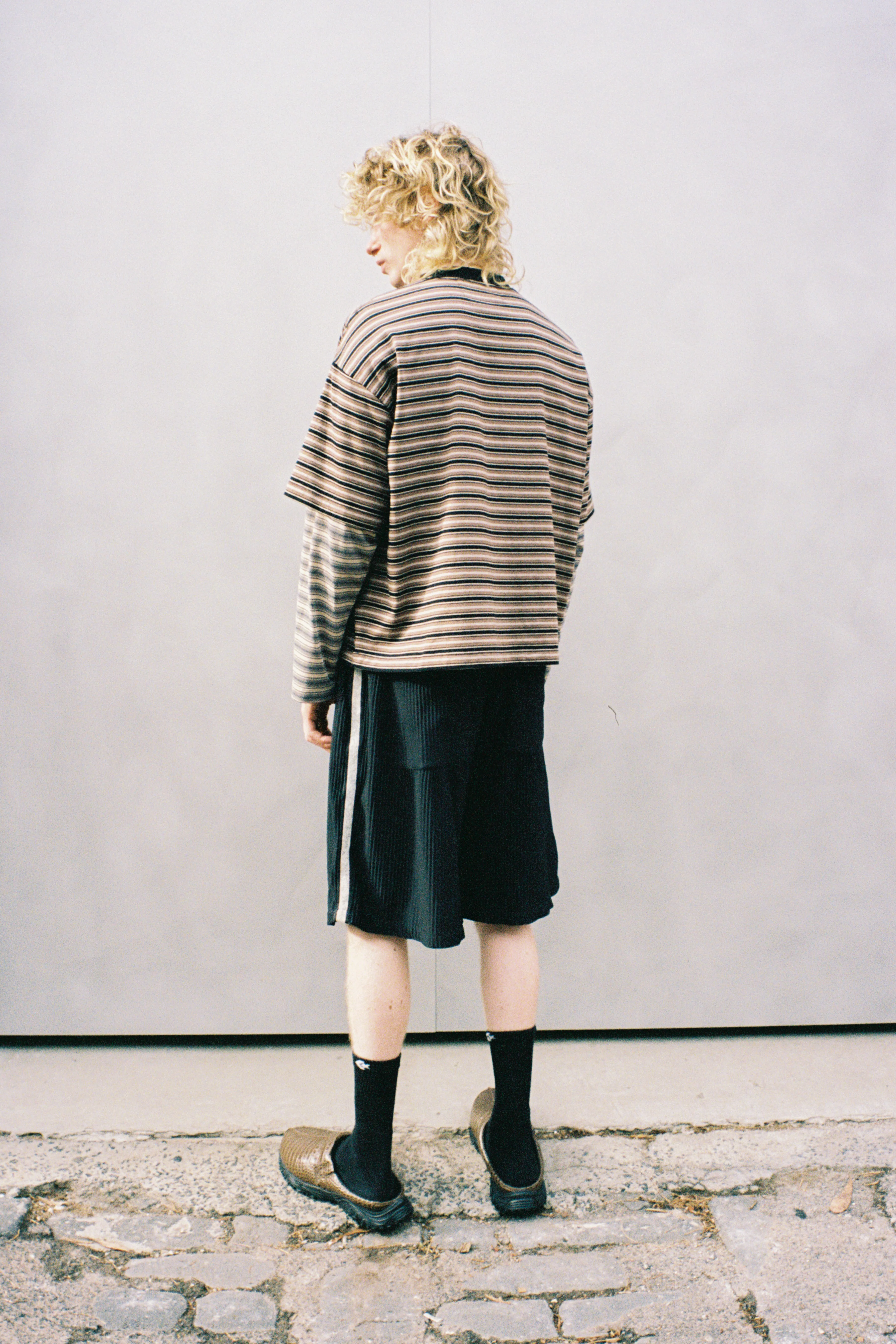 SKELETON STRIPE DOUBLE SLEEVE TEE - Image 7