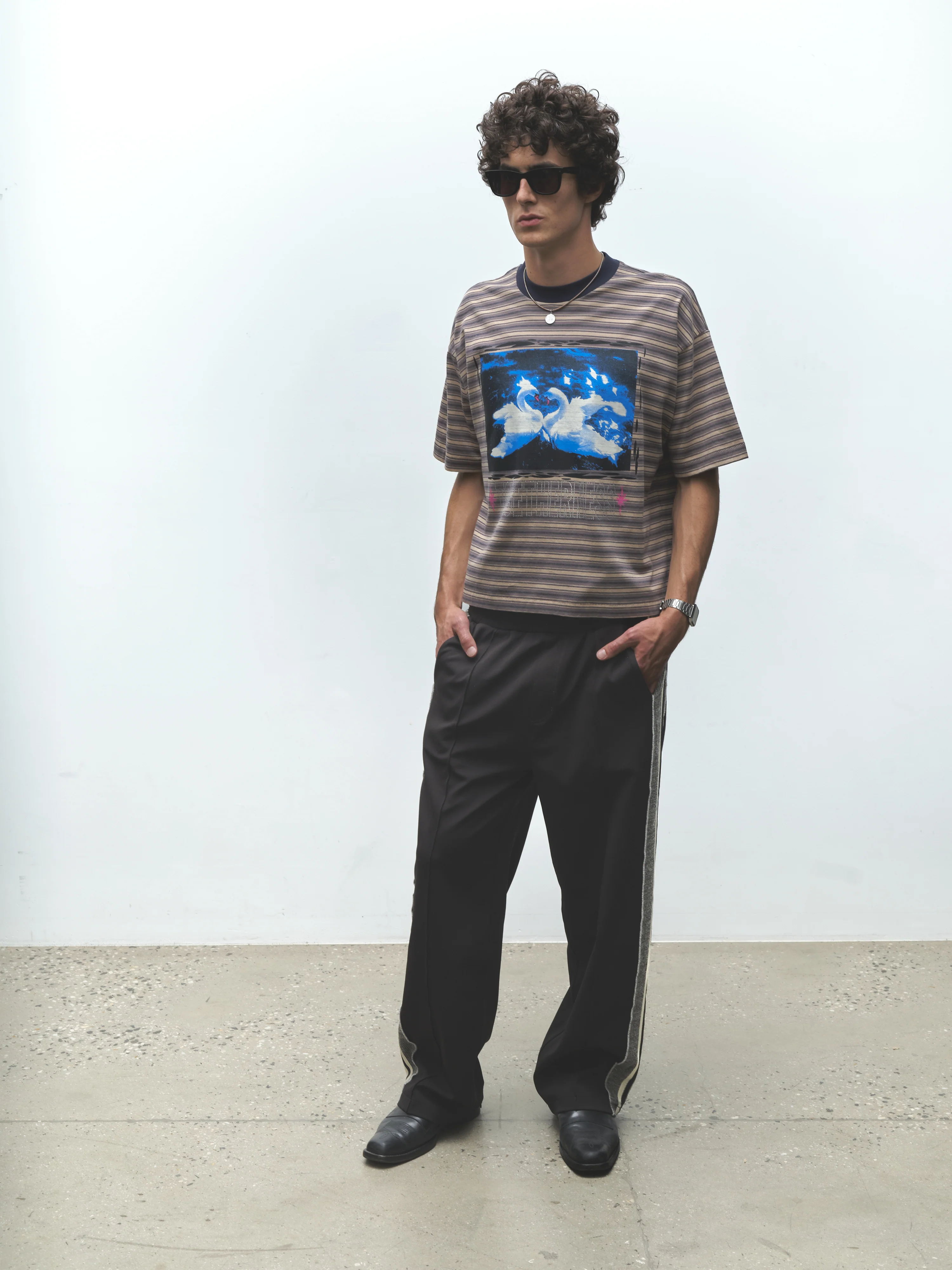 KNIT PANEL PANTS - Image 7