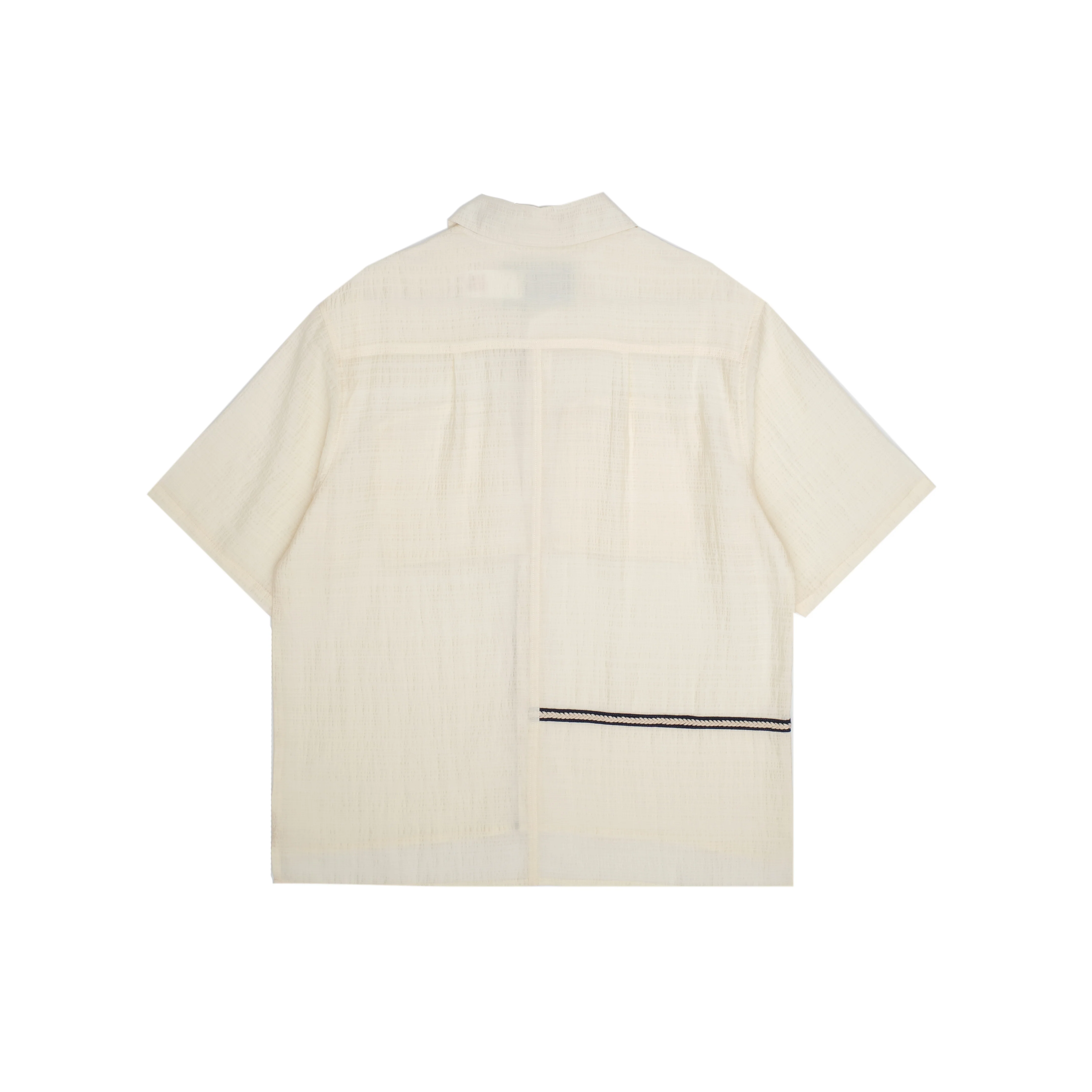 Weave Trim Button Up Shirt - Image 3