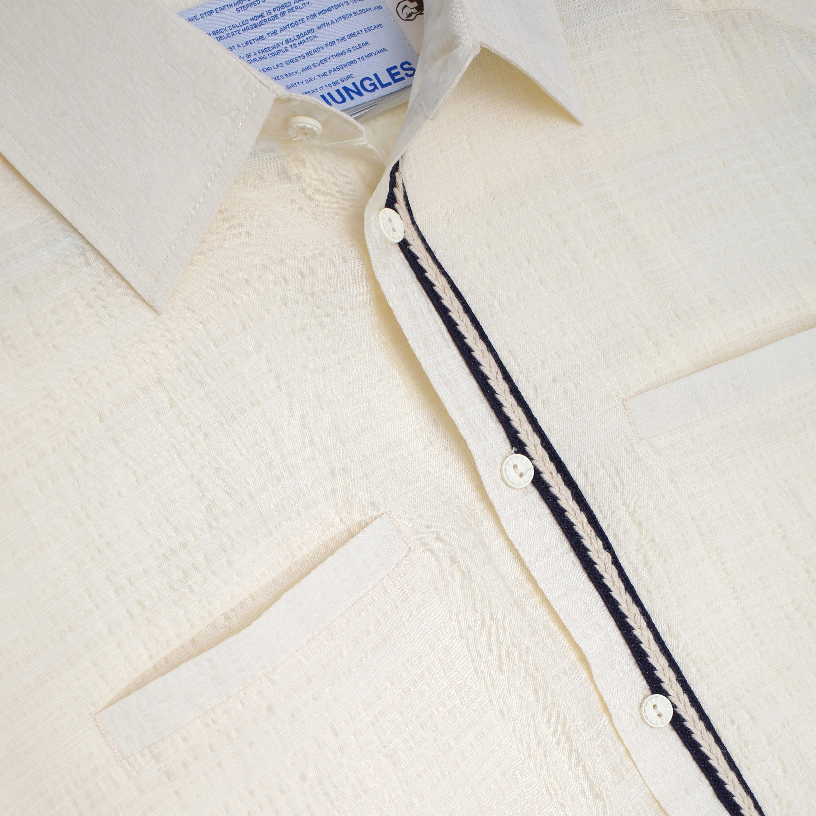 Weave Trim Button Up Shirt - Image 4